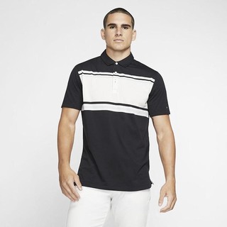 Polo Nike Dri-FIT Player Striped Golf Barbati Negrii Gri Argintii | DRGN-48970